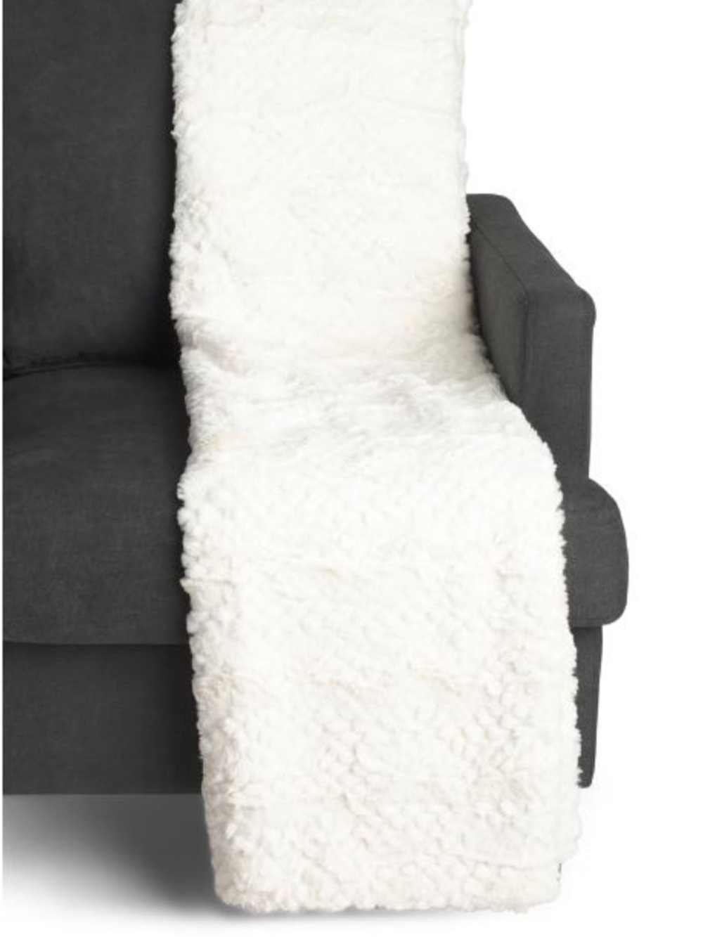 Rachel Zoe Faux Fur Throw - White